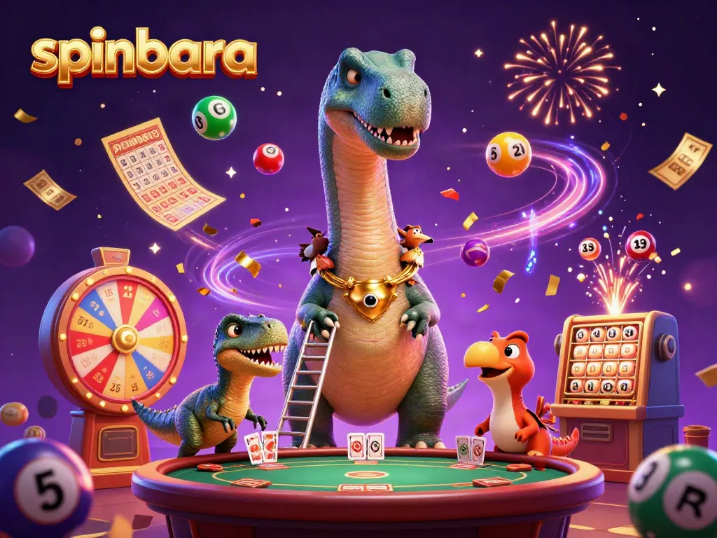 Engage with spinbara's exciting casino scene featuring vibrant games and celebrations.