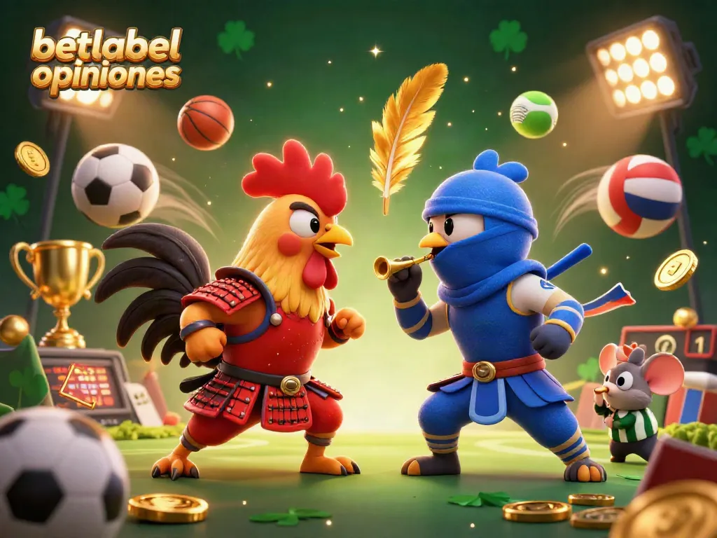 Dynamic scene capturing betlabel opiniones with cartoon roosters and exciting casino elements